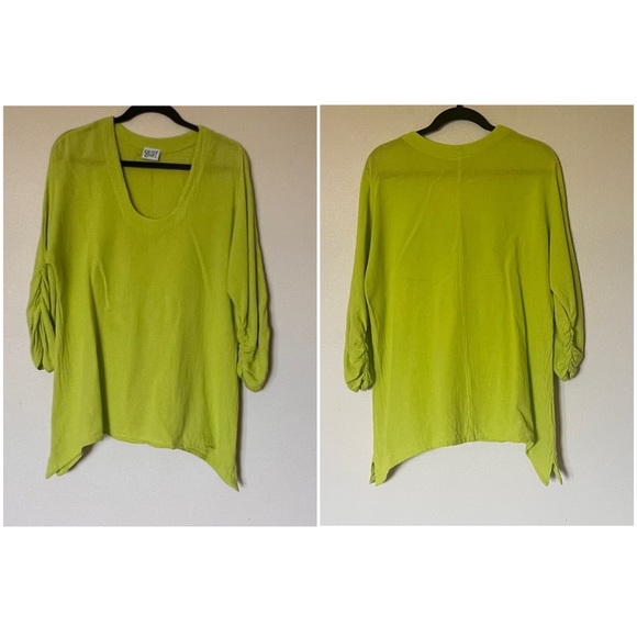 Oh My Gauze! Tops Oh My Gauze Lana Blouse Ruched 34 Sleeve